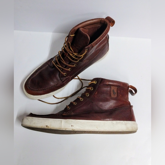 Polo Ralph Lauren Tavis Leather Boots Size 13 D 🔥 - Picture 11 of 12